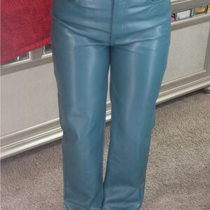 ARITZIA WILFRED LEATHER Blue Women's pants